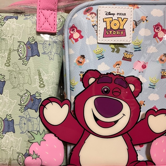 Toy Story Primark Lotso & Friends 3 Piece Makeup Cosmetic Clear Tote Disney Bag - Picture 4 of 8